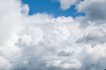 Fototapeta premium Beautiful cloudy sky for background and wallpaper. Sky before rain with copy space.