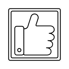 Black line icon for Thumbs up