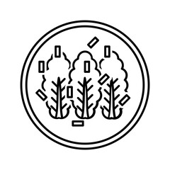 Black line icon for Kimchi