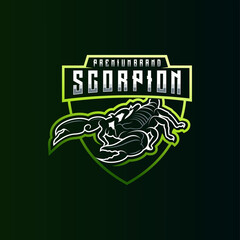 Scorpion mascot esport logo design