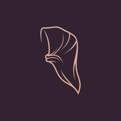 Hijab logo vector hijab vector graphic design