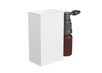 Plastic Bottle with Long Nozzle Sprayer Mockup isolated on white background. 3d illustration