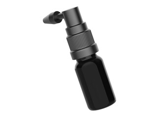 Plastic Bottle with Long Nozzle Sprayer Mockup isolated on white background. 3d illustration