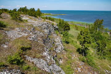  Beautiful view of Muhu Island coastline, Estonia