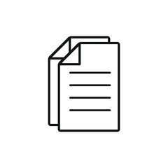 Document icon. File, text document, a sheet of paper document. symbol for modern websites and mobile