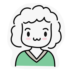 Cute Children Sticker Illustration