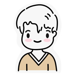 Cute Children Sticker Illustration
