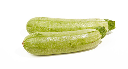 Vegetable marrow isolated on white background. Fresh organic courgette