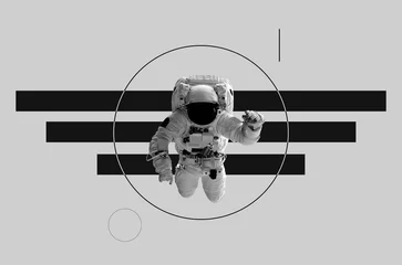Fototapeten Digitale Collage mit Astronaut. Elemente dieses Bildes, bereitgestellt von der NASA © PumpedVisuals
