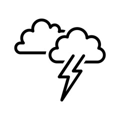 Black line icon for Lightning