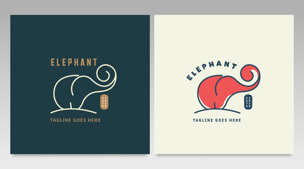 Elephant logo design vector template and Illustration. Animal logo vector