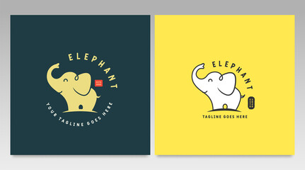 Elephant logo design vector template and Illustration. Animal logo vector