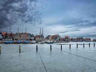 Foto auf Alu-Dibond Volendam in the winter © Holland-PhotostockNL