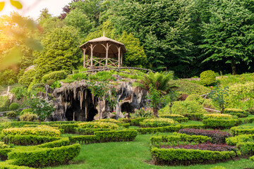 gardens of the sanctuary of Bom Jesus do Monte in Braga, Portugal - world heritage.