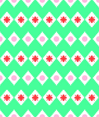 Ikat Style Retro Zigzags Abstract Geometric Seamless Pattern Trendy Fashion Colors Minimal Simple Design Perfect for Allover Fabric Print or Wrapping Paper