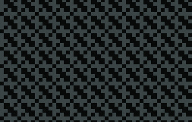 Black Pixel Pattern Seamless Geometric Grey pattern Vector Illustration Vector texture. Rectangular style Modern Dark design with rectangles Abstract Monochrome Background Illustration graphic Square