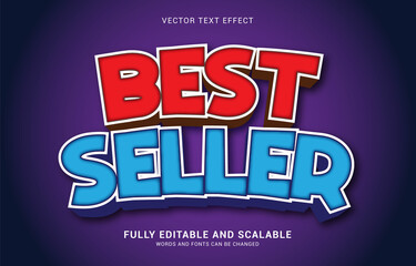 editable text effect, Best Seller style