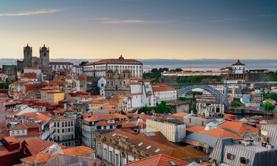 Fototapeta na wymiar view of the old town of Porto Portugal.