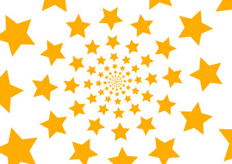 放射状に広がるかわいい星の背景素材。頭を打った時の星。