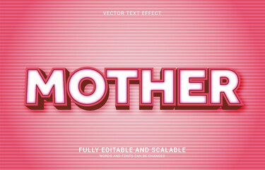 editable text effect, Mother style