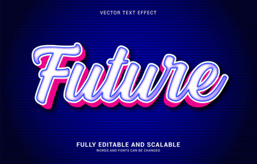 editable text effect, Future style