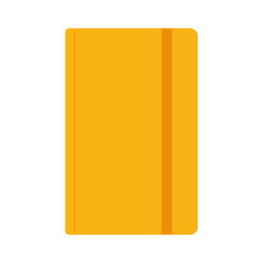 Sketchbook notepad closed. Vector design element.