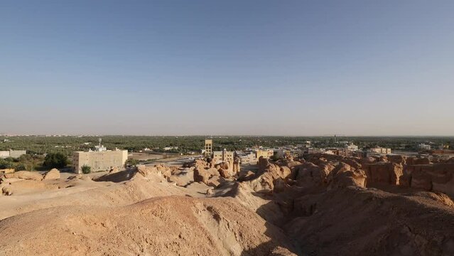 Views from the top of Al Qarah Mountain in Al Hasa, Eastern Saudi Arabia