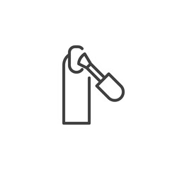 Nails manicure line icon
