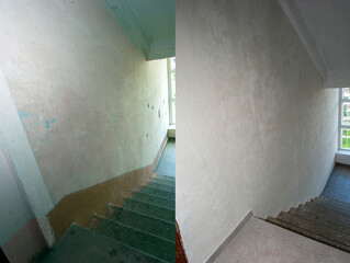 Repair before and after the entrance, interior decoration