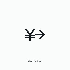 Send Yens vector icon for Ui design. Premium quality.
