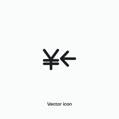 Receive Yens vector icon for Ui design. Premium quality.