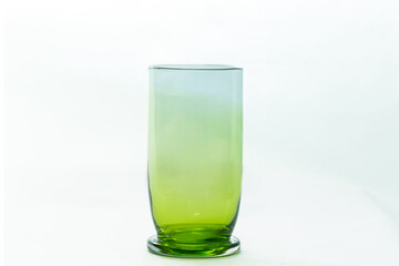 Vase with flowers photographed on a white background