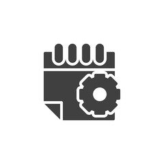 Calendar setting vector icon