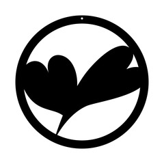 Black solid icon for Floral