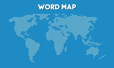 World map light blue dot circle vector background illustration material