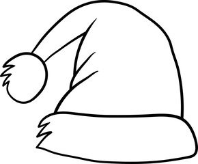 Santa hat clipart design illustration