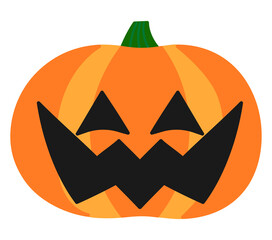 ハロウィン用のおばけカボチャイラスト。アウトラインなし。