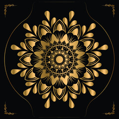 Luxury mandala background with golden arabesque pattern arabic islamic east style.decorative mandala for print