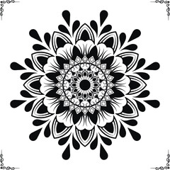 hand drawing zentangle mandalas.Hand drawn mandala with moon, yin yang, om symbol in vector. Perfect set for surface of design, textiles, posters, tattoos in indian yoga style
