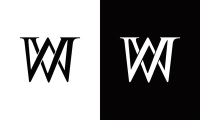 letter vw symbol logo - obrazy, fototapety, plakaty