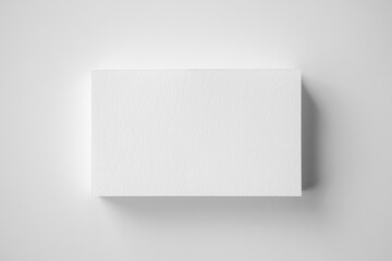 Mockup white business card on white background
