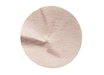 Blank round paper sticker label isolated on white background