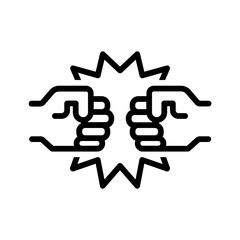 Black line icon for Versus