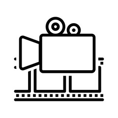 Black line icon for Movie