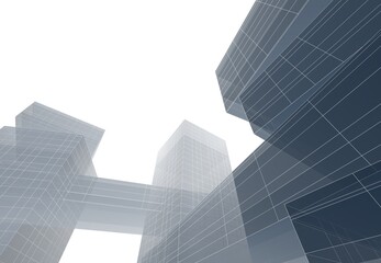 Obraz na płótnie Canvas Abstract modern architecture 3d rendering