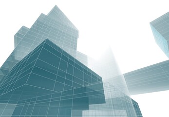 Fototapeta na wymiar Abstract modern architecture 3d rendering