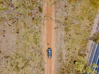 car in outback track