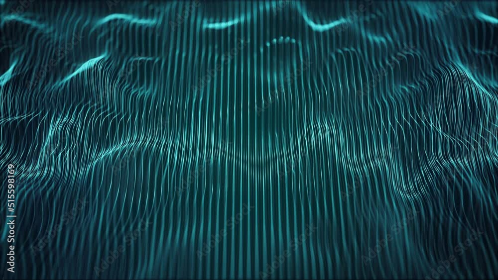 Poster abstract digital flowing lines technology background loop/ 4k animation of an abstract wallpaper bac