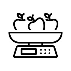 Black line icon for Quantity