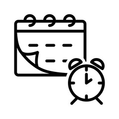 Black line icon for Schedule